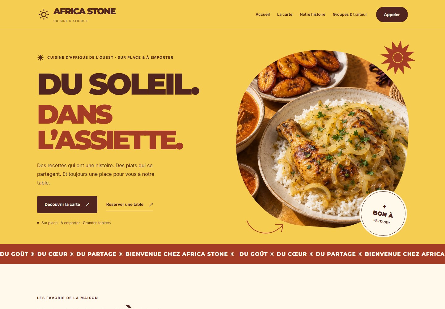 Aperçu du site — Africa Stone